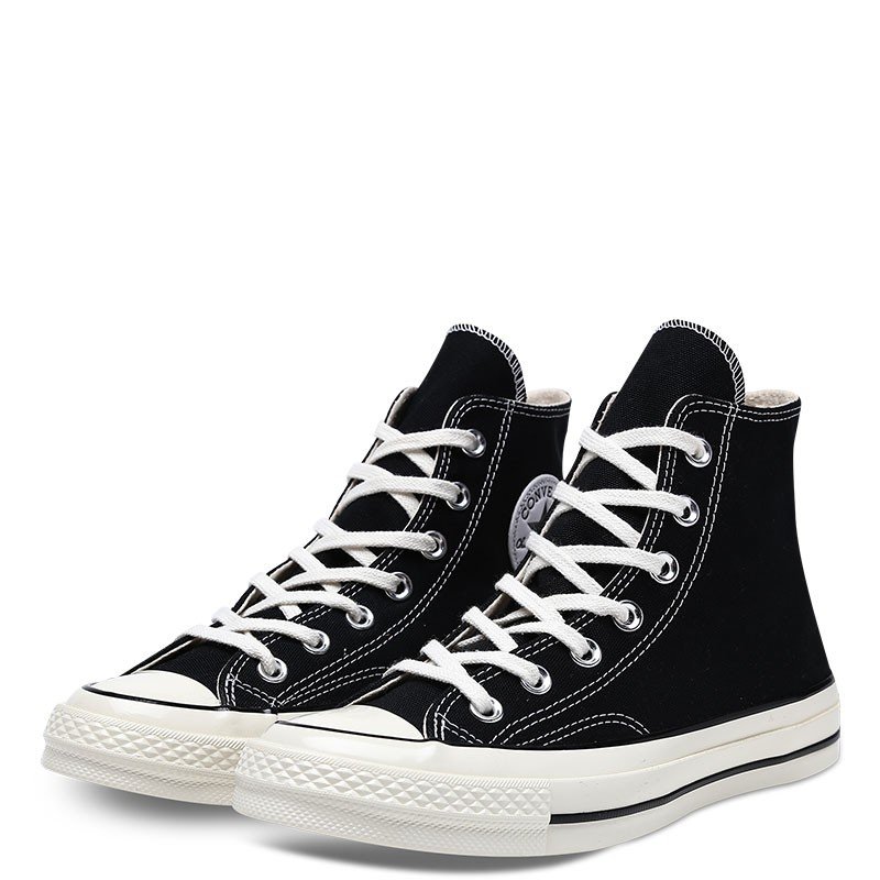 Sepatu Converse Chuck 70's Black White - Hi